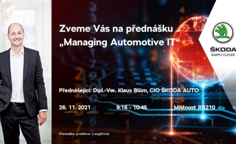 Přednáška CIO ŠKODA AUTO Klause Blüma na téma „Managing Automotive IT“
